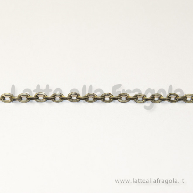 CARISSMA Collana Donna In Oro Giallo 9 Carati - Maglie Piatte Ovali 46 Cm, Eleganza Italiana