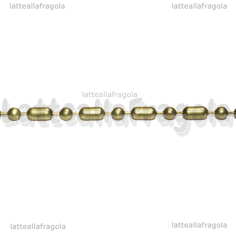 Collana con catena a maglie in bronzo lucido da 18 pollici (1,7 mm) per gioielli con sigillo di cera RQP Studio - Italia