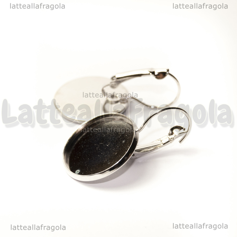 5 Paia Orecchini A Monachella Chiusi Con Pallina - Argento 925 Placcato Oro 24k - 18mm - DIY Gioielli