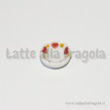 Ciotolina in ceramica bianca 15x7mm con cuoricini dipinti