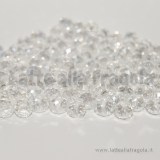 10 Rondelle mezzocristallo sfaccettato cristal AB 6x4mm