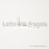 Tappo antipolvere per cellulare in plastica bianca 13x5x6mm