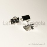 Capocorda per organza Silver Plated 10x8mm