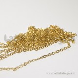 1 metro di Catena maglia 3x2mm Gold Plated