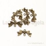 Connettore in metallo color Bronzo fiocco 20mm