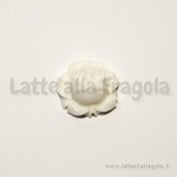 Cabochon in Resina Rosa Bianca da 15mm