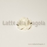 Cabochon in Resina Rosa Bianca da 15mm