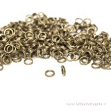 100 anellini brisé in metallo color bronzo 5mm