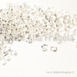 100 Anellini Brisé in metallo silver plated 4mm