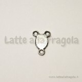 Crocera Madonna per rosari in metallo zincato argento antico 14.8x10.8mm