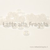 100 Gommini Ferma Pandora in Silicone Bianco 6x1.9mm