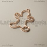 Ciondolo Gingerbread in metallo oro rosa 38.5x29mm