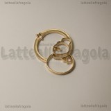 Ciondolo Bezel Pupazzo di Neve in metallo gold plated 40.5x30.5mm