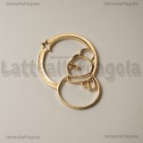 Ciondolo Bezel Pupazzo di Neve in metallo gold plated 40.5x30.5mm