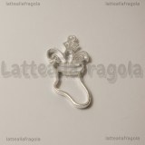 Ciondolo Calza Natalizia in metallo silver plated 36x18mm