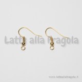 100 Pezzi (50 paia) di Monachelle ad amo Gold Plated
