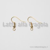 100 Pezzi (50 paia) di Monachelle ad amo Gold Plated