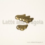 Charm ala kawaii in metallo color bronzo 15x7x0.5mm