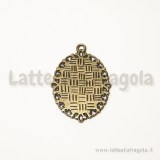 Base Cammeo Ovale Color Bronzo Anticato 39x29mm adatta per cammei 25x18mm