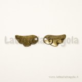 Charm ala kawaii in metallo color bronzo 15x7x0.5mm