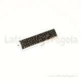 Capocorda per organza Silver Plated 25x7.5mm