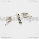 Charm Sandalo 3D in metallo argento antico 19x10mm