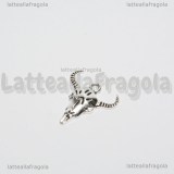 Charm Teschio di Bufalo in metallo argento antico 21x21mm