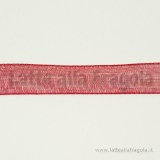 1 Metro di Organza colore rosso 10mm