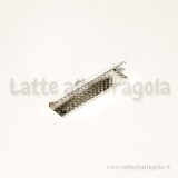 Capocorda per organza Silver Plated 25x7.5mm