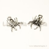 Charm ragno in metallo argento antico15x14mm