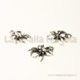 Charm ragno in metallo argento antico15x14mm