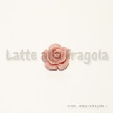 Cabochon Rosa in resina rosa chiaro 14x6mm
