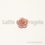 Cabochon Rosa in resina rosa chiaro 14x6mm