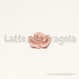 Cabochon Rosa in resina rosa chiaro 14x6mm