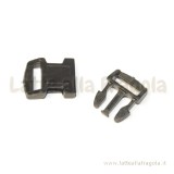 Set chiusura in plastica nera 29x16mm