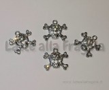 Charm Teschio nei toni argentati con strass 20x18mm