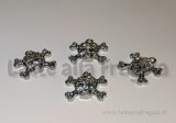 Charm Teschio nei toni argentati con strass 20x18mm