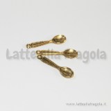 Charm cucchiaino Metallo color oro anticato 24x6mm