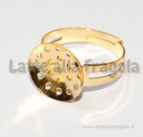 Base regolabile per anello con piastra forata 19mm colore Oro