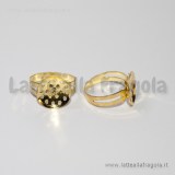 Base regolabile per anello con piastra forata 19mm colore Oro