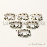 Charm denti vampiro in metallo argento antico 17x12mm