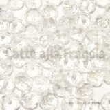 10 Rondelle mezzocristallo sfaccettato cristal AB 8x6mm