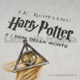 Ciondolo Doni della morte Harry Potter metallo argento antico  33x33x3mm