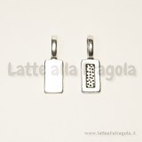 Portapendente da incollare Toni Argento 21x7mm