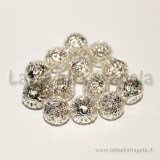 Perla filigranata Silver Plated 10mm