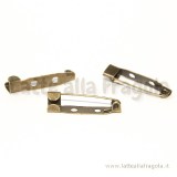 Base spilletta in metallo color bronzo 25x6mm