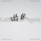 Orecchini a perno Bouquet di Fiori in rame silver plated 15x14mm