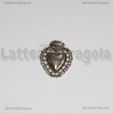 Ciondolo Ex Voto in metallo argento antico 29x23mm