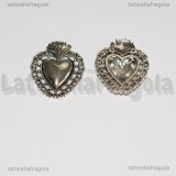 Ciondolo Ex Voto in metallo argento antico 29x23mm