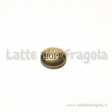 Spaziatore Seme della Speranza in metallo color bronzo 19x9x5mm